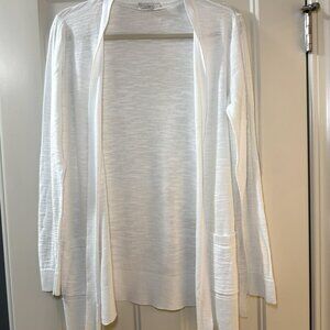 Loft open cardigan, white, lightweight, size small
